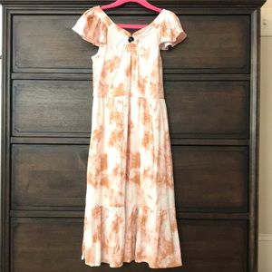 Dress pinkish and white tie dye dress excellent condition 6/6 small
